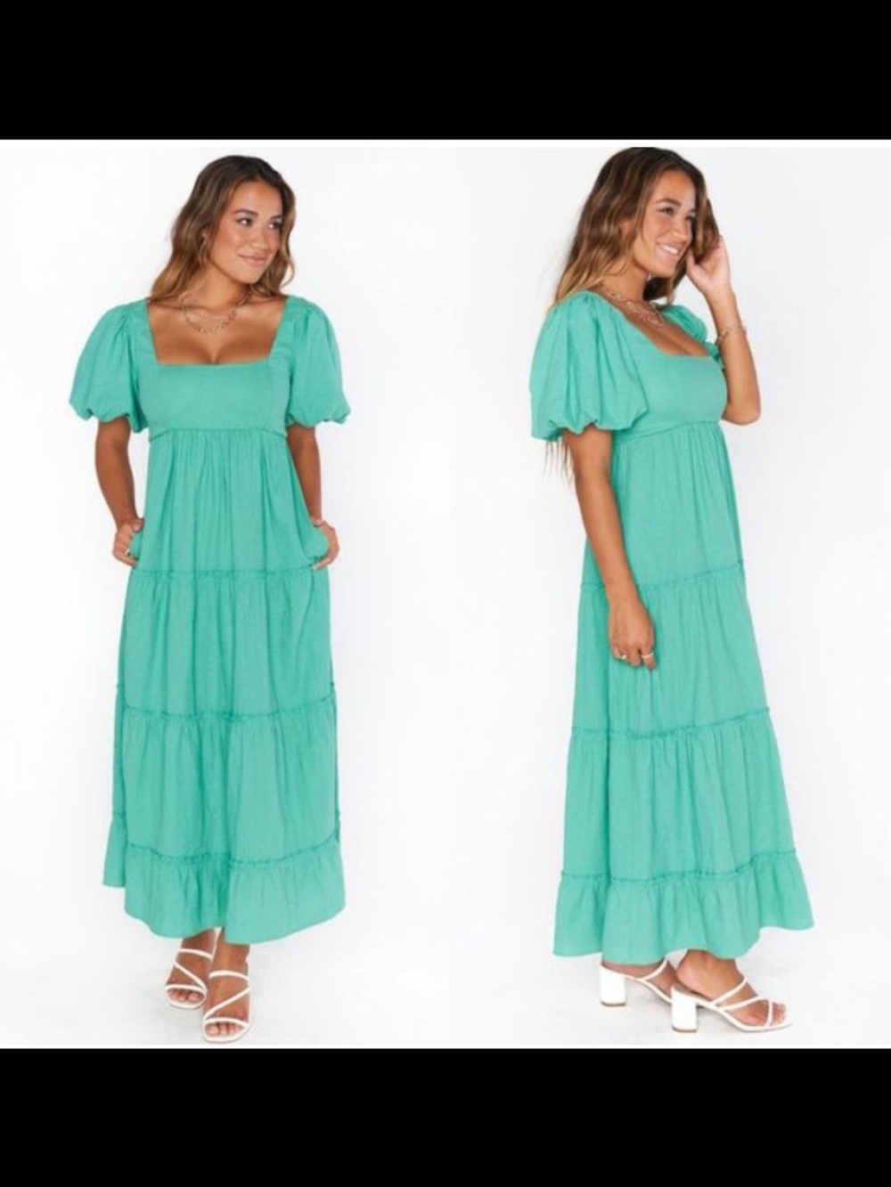 SHOW ME YOUR MUMU NWT TIERED LINEN DRESS - Picture 4 of 4